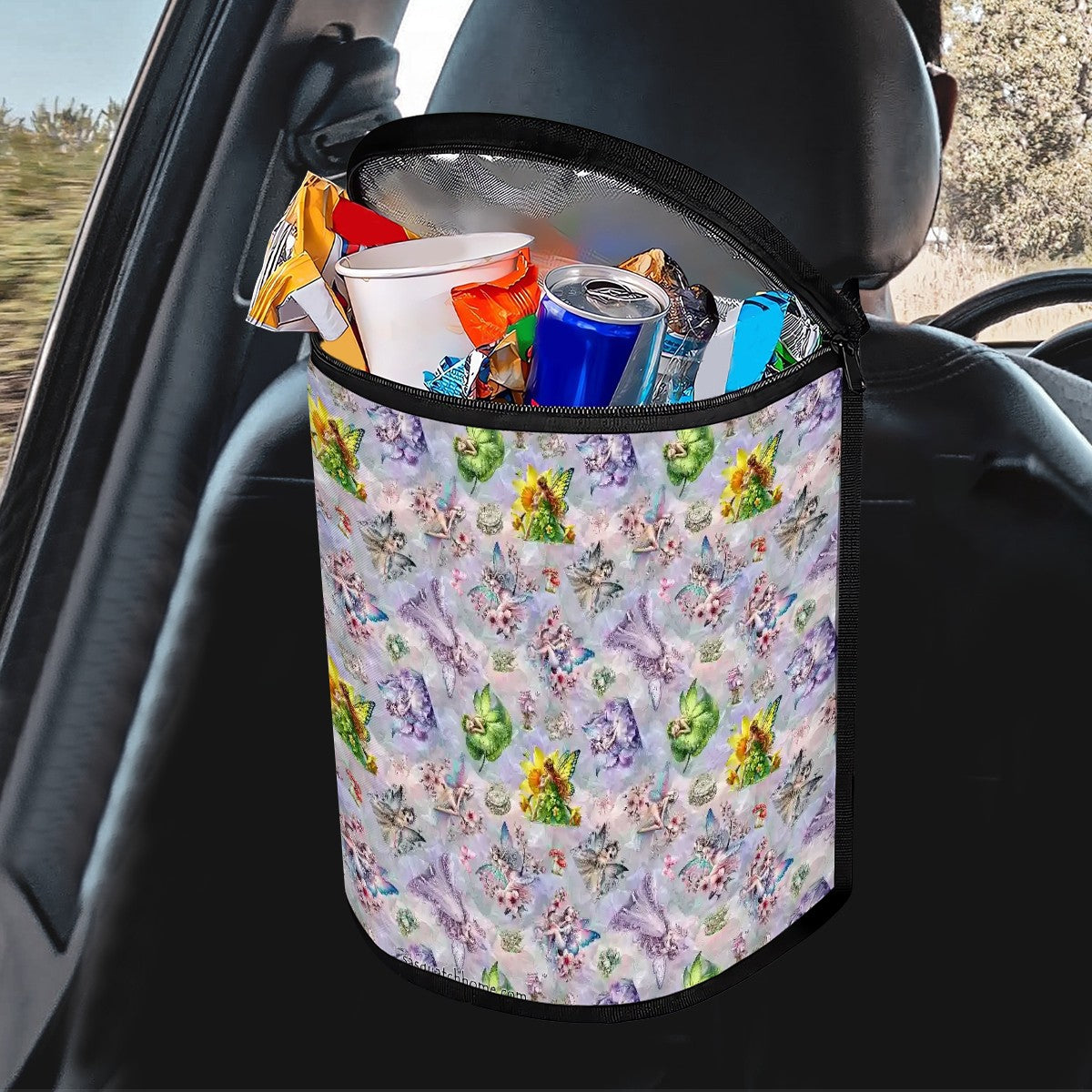6 Fairy Designs, Bucket-Shaped Car Trash Bag