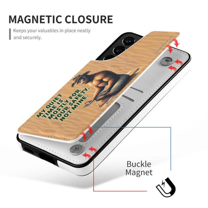 Bigfoot, Sasquatch "My Quiet Time..." - Samsung S22 Series Phone Cases / Flip Cover Wallet