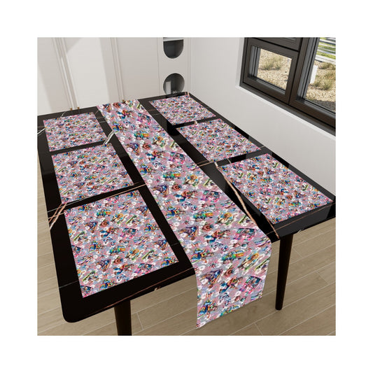 8 Patriotic Designs, Table Runner Placemat Set 7 Pieces