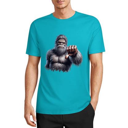 Bigfoot - Sasquatch Thumbs Down Short Sleeve Cotton T-Shirt