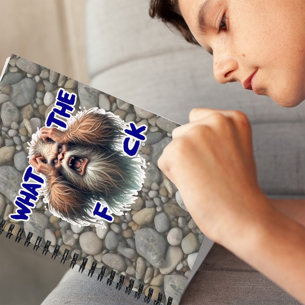 Bigfoot, Sasquatch, "WTF" Spiral Notebook