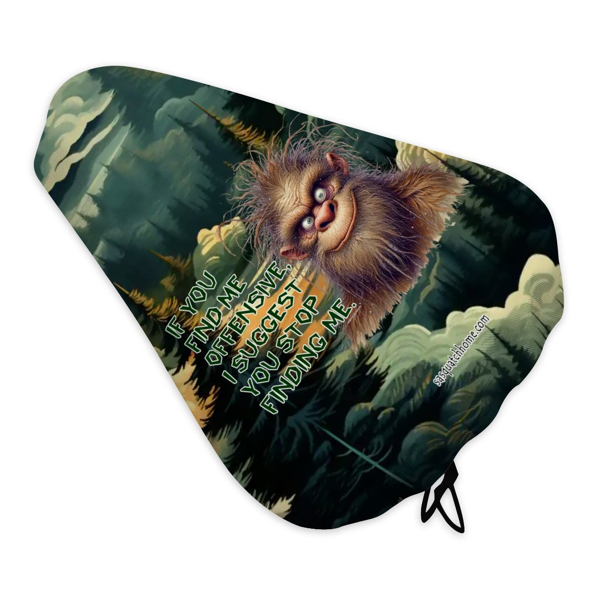 Bigfoot / Sasquatch "If you find me offensive...", Waterproof Bike Seat Cover