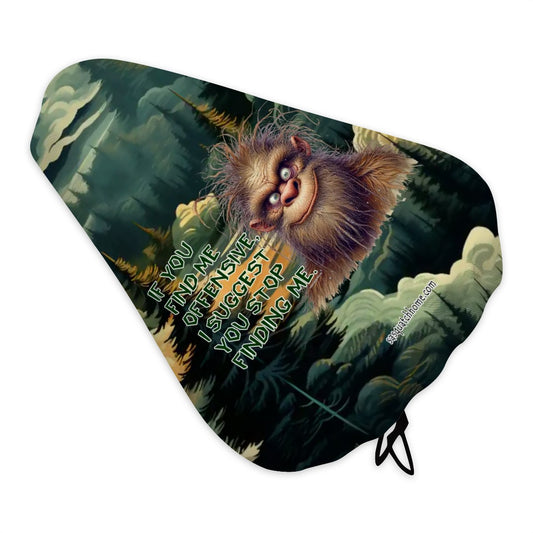 Bigfoot / Sasquatch "If you find me offensive...", Waterproof Bike Seat Cover