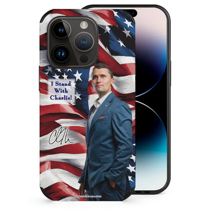Charlie Kirk Memorial, Microfiber Custom Phone Case for iPhone 14