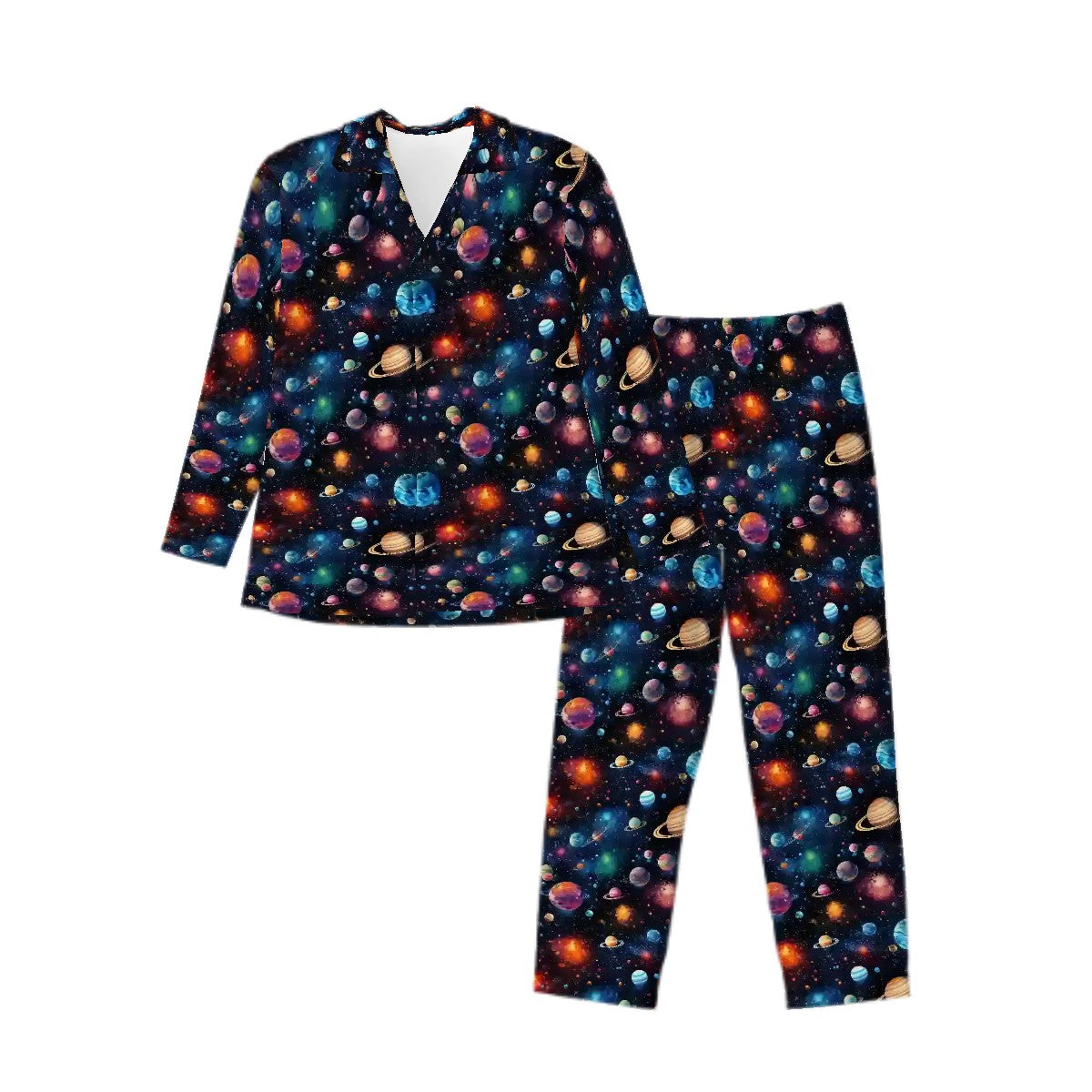 12 BEAUTIFUL Outer Space Designs, Long Sleeved Pajamas for Men Set Customized Services