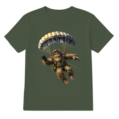 Bigfoot Sasquatch Paratrooper, Gildan 5000 T Shirt