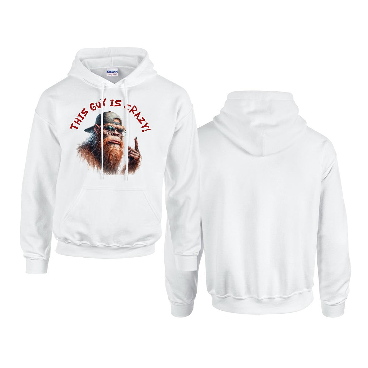 Sasquatch, Bigfoot Design, Gildan 18500 Poly-Cotton Hoodie