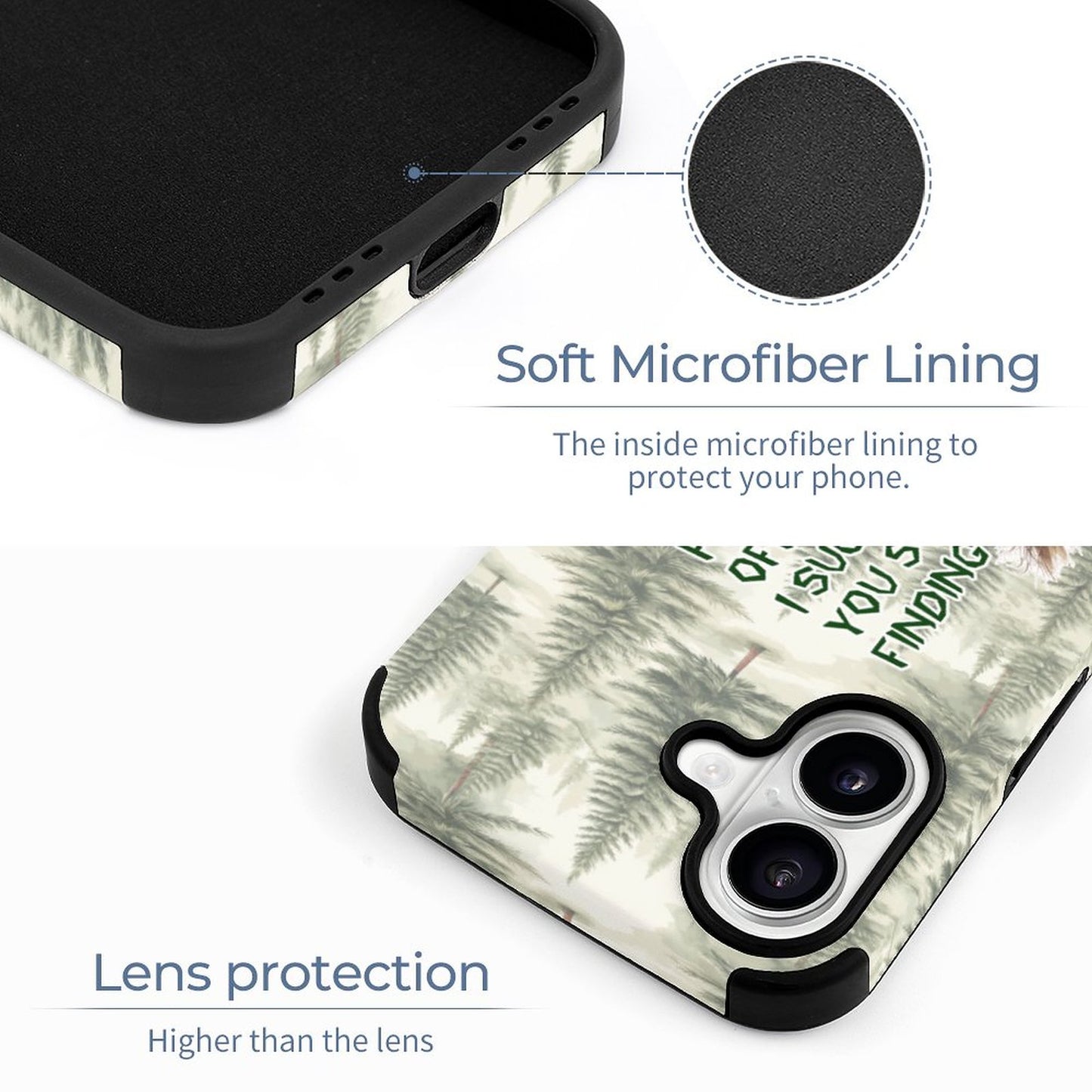 Bigfoot / Sasquatch "If you find me..", Microfiber iPhone 16 Cases