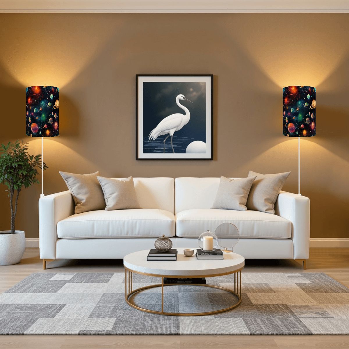 12 Space Designs, Wall Sconces, Set of 2, Plug In