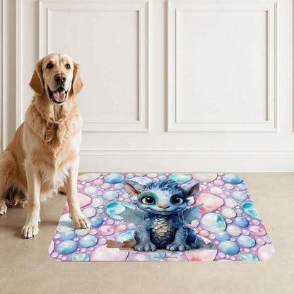Baby Dragon, Waterproof Pet Food Mat