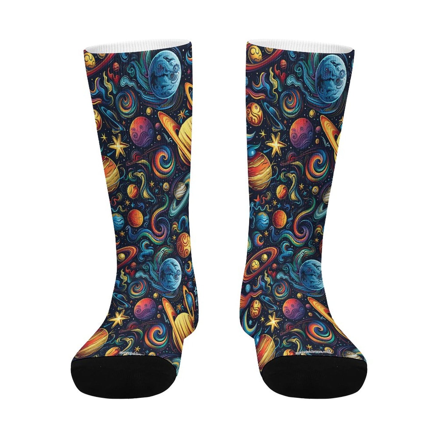 12 Beautiful Galaxy Space Designs, Children’s Polyester Socks