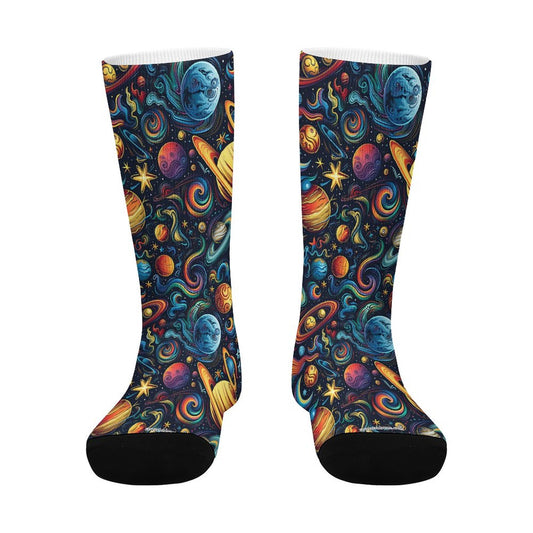 12 Beautiful Galaxy Space Designs, Children’s Polyester Socks