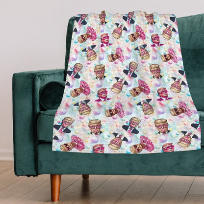 Donald Trup MAGA Soft Polyester Baby Blanket, Swaddle Blanket, Receiving Blanket