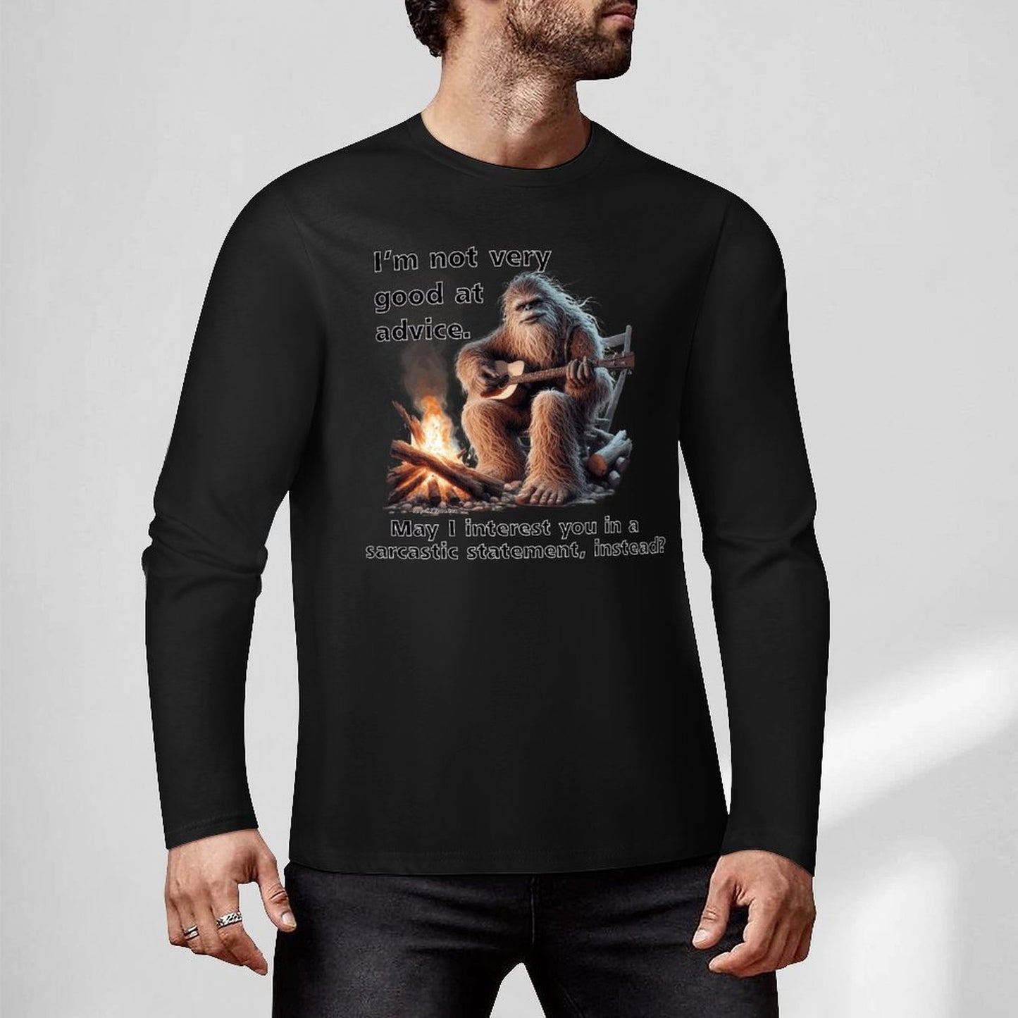 Bigfoot - Sasquatch "I'm not very good..",  Cotton Unisex Long Sleeve T-shirt