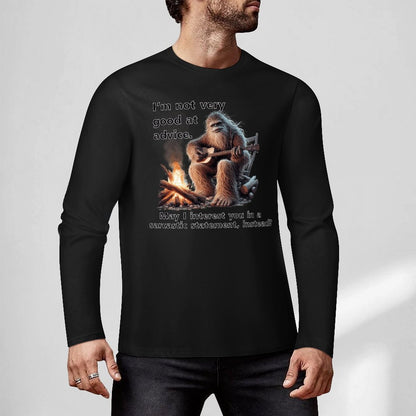 Bigfoot - Sasquatch "I'm not very good..",  Cotton Unisex Long Sleeve T-shirt