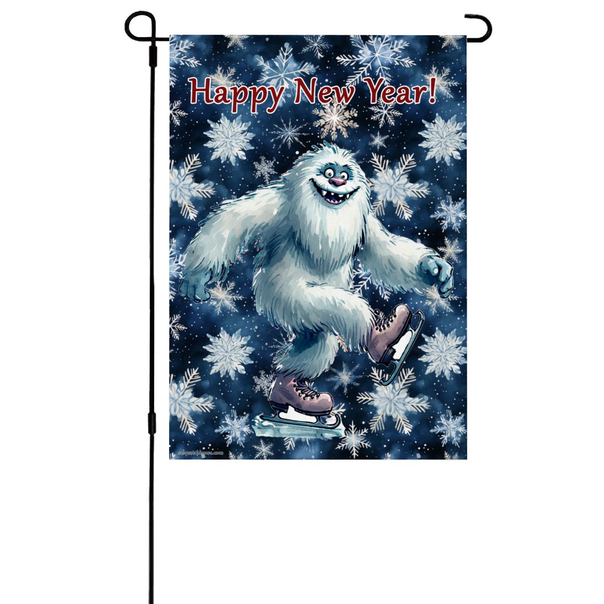 Yeti "Merry Christmas..", Garden Flag 12"x18" (Made in USA)