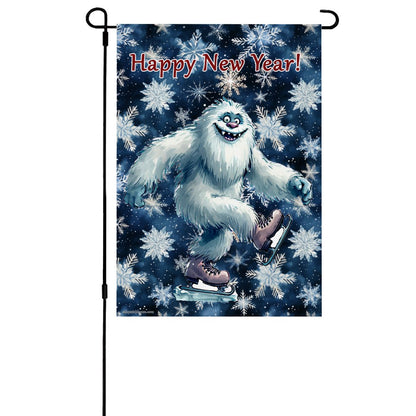 Yeti "Merry Christmas..", Garden Flag 12"x18" (Made in USA)