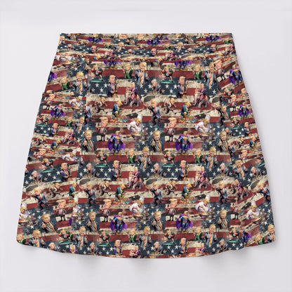 10 Donald Trump Designs, Women’s Milk Silk Sports Skorts with Pockets