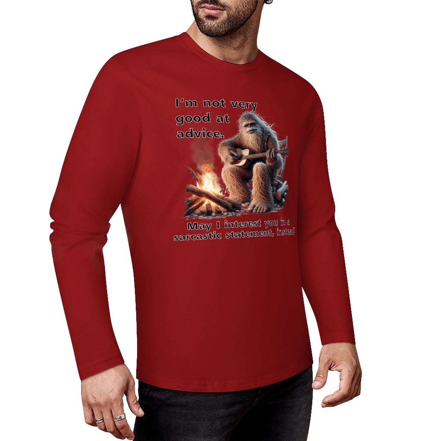Bigfoot - Sasquatch "I'm not very good..",  Cotton Unisex Long Sleeve T-shirt