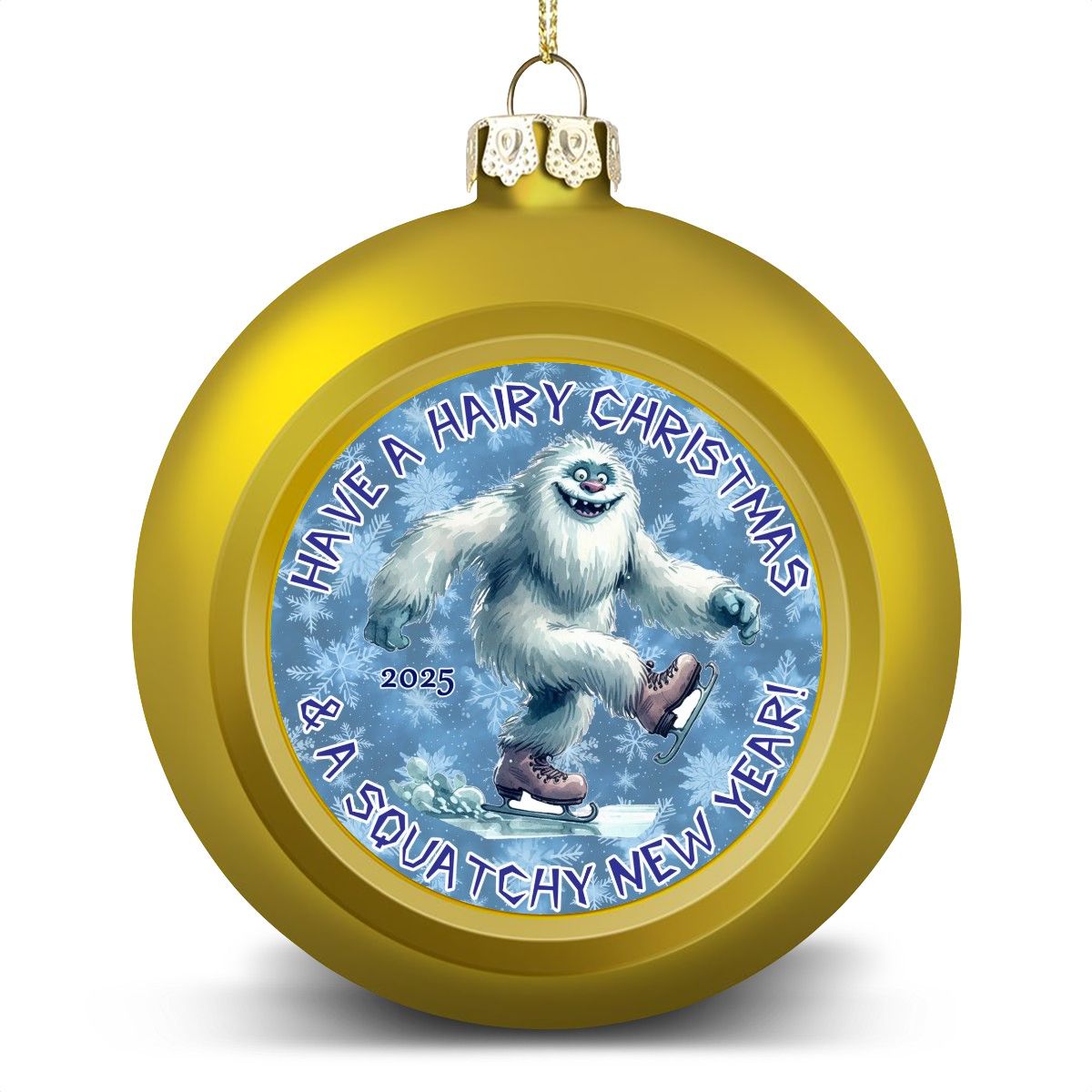 Yeti, "Have a Hairy Christmas..", Christmas Ball Ornaments