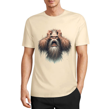 Bigfoot - Sasquatch Frustrated Short Sleeve Cotton T-Shirt