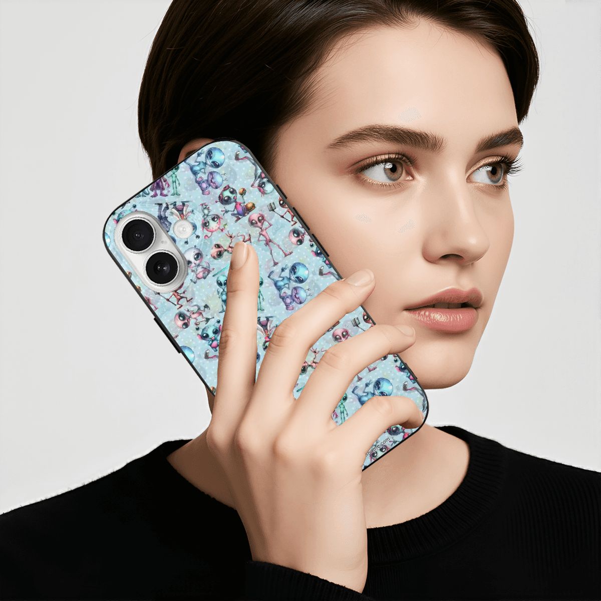 6 Alien Designs, iPhone 17 Thermoplastic Polyurethane Phone Case