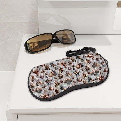 Sasquatch Bigfoot Themed Zipper Glasses Case with Hook