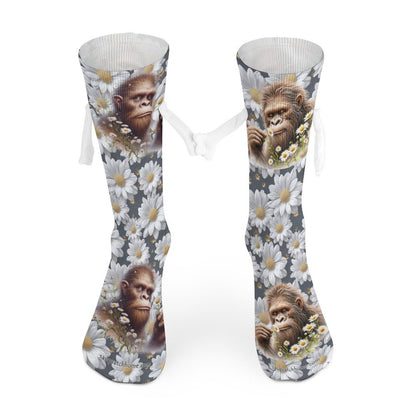 Bigfoot Daisies Magnetic Holding Hands Funny Socks – PERSONALIZE FREE