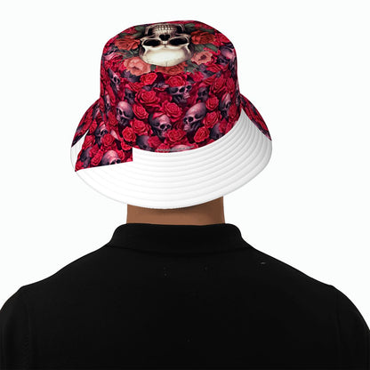 Skulls and Roses, Adult Bucket Hat
