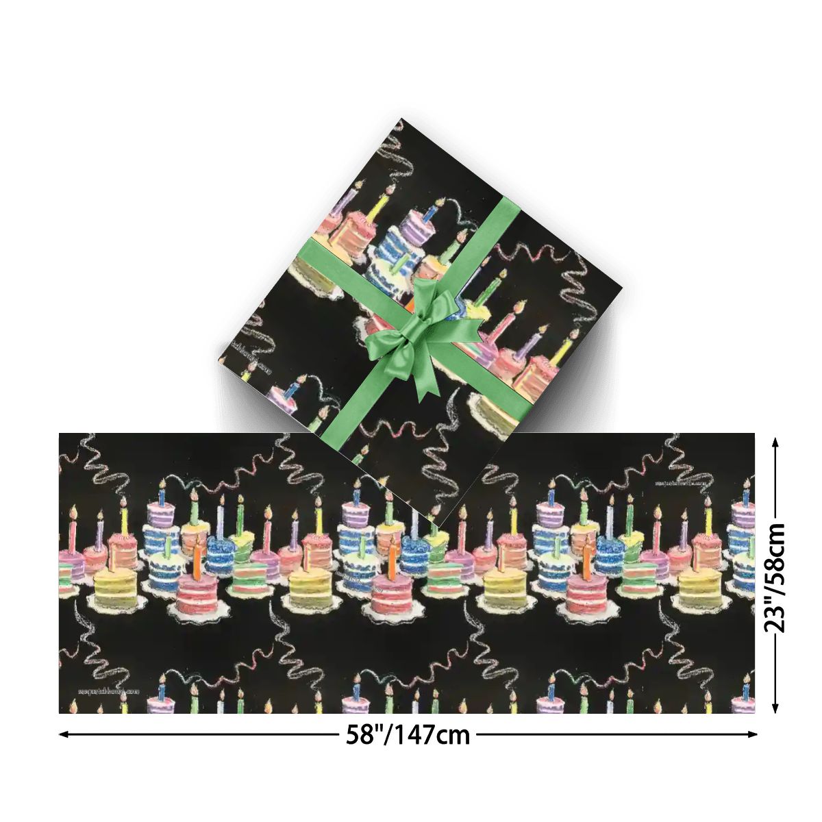 Child Drawing, 3 Pack Gift Wrapping Paper Sheets