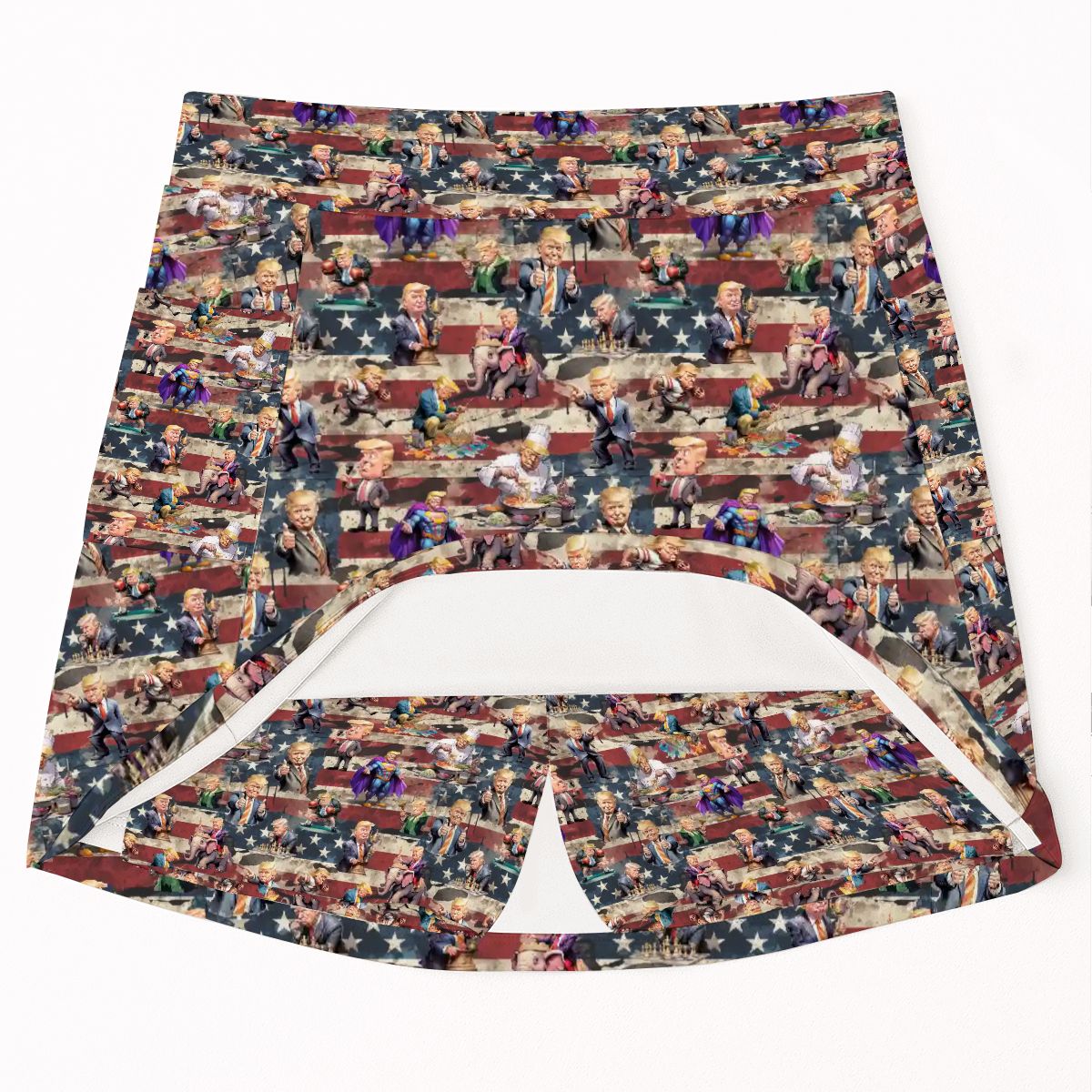 10 Donald Trump Designs, Women’s Milk Silk Sports Skorts with Pockets
