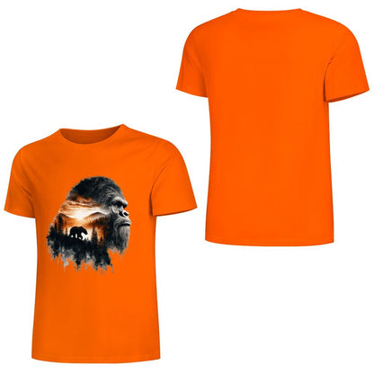 Bigfoot - Sasquatch Scenery Short Sleeve Cotton T-Shirt
