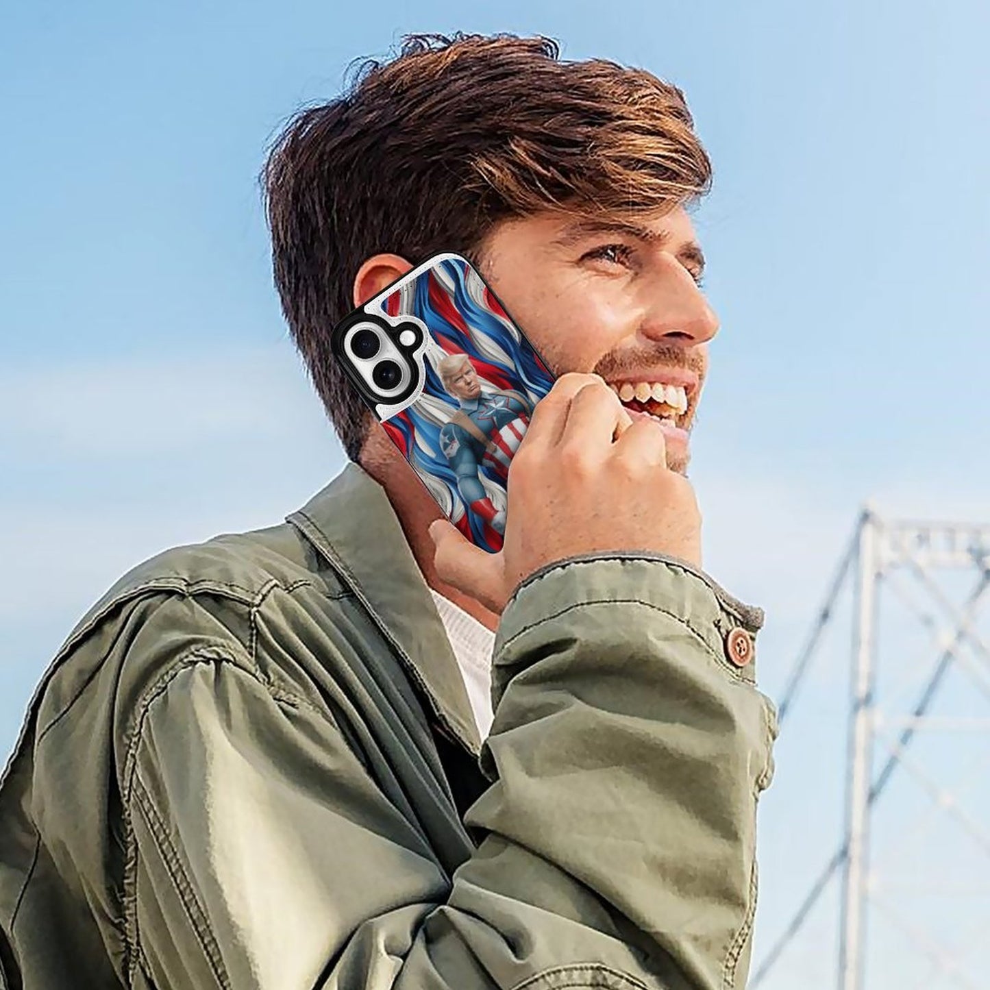 Ct America Donald Trump, iPhone 16 Faux Leather Wallet Case