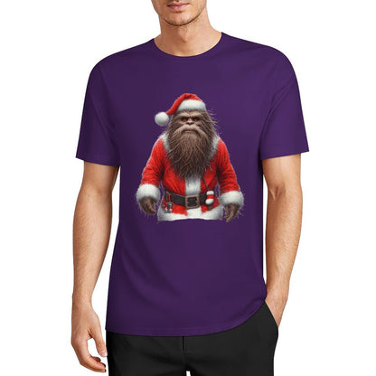 Bigfoot - Sasquatch Santa Short Sleeve Cotton T-Shirt