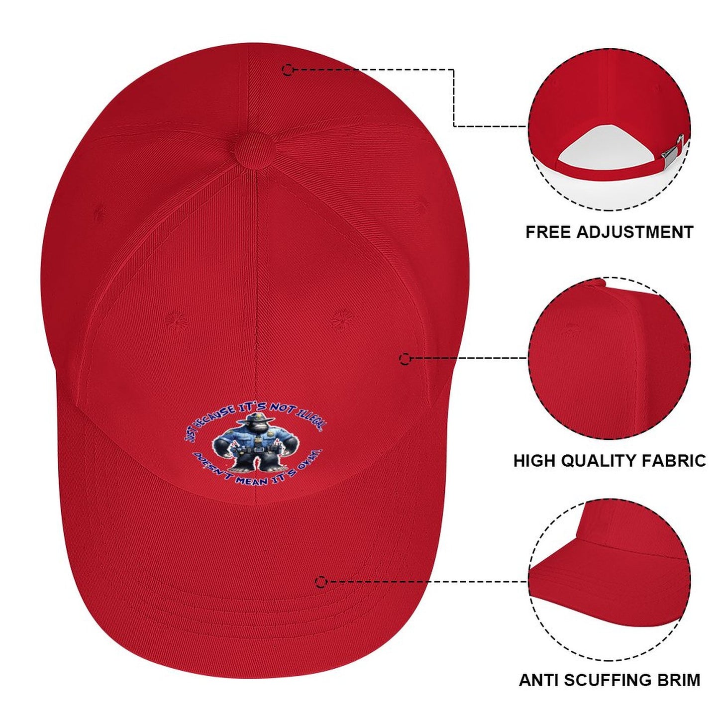 Bigfoot / Sasquatch “Just because..", Baseball Cap – 8 Colors