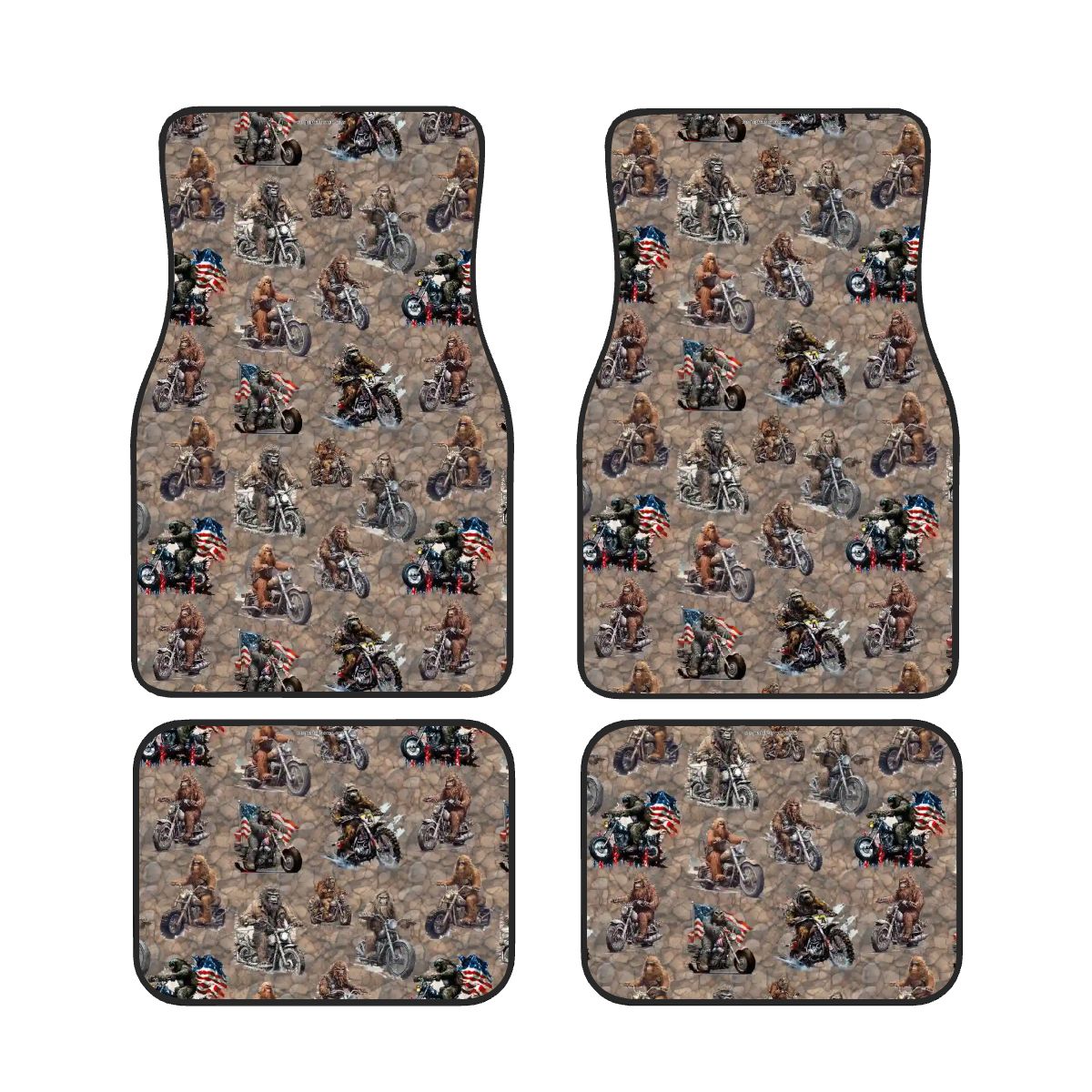 20 Sasquatch / Bigfoot Designs, 4 Piece Auto Floor Mats
