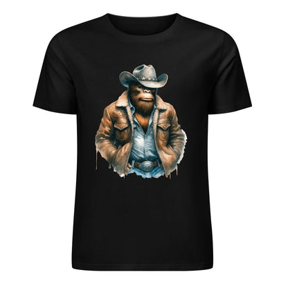 Bigfoot - Sasquatch Cowboy Short Sleeve Cotton T-Shirt