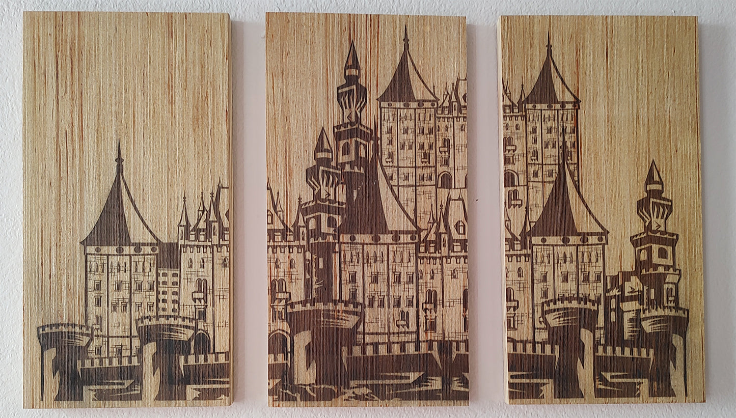 3 Piece Art Board Set - Castle - 10" x 15"