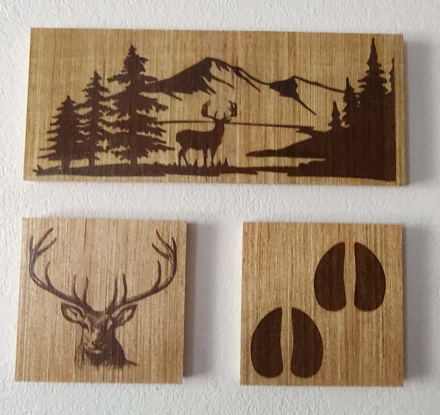 3 Piece "Deer" Art Board Set - 2 x 1