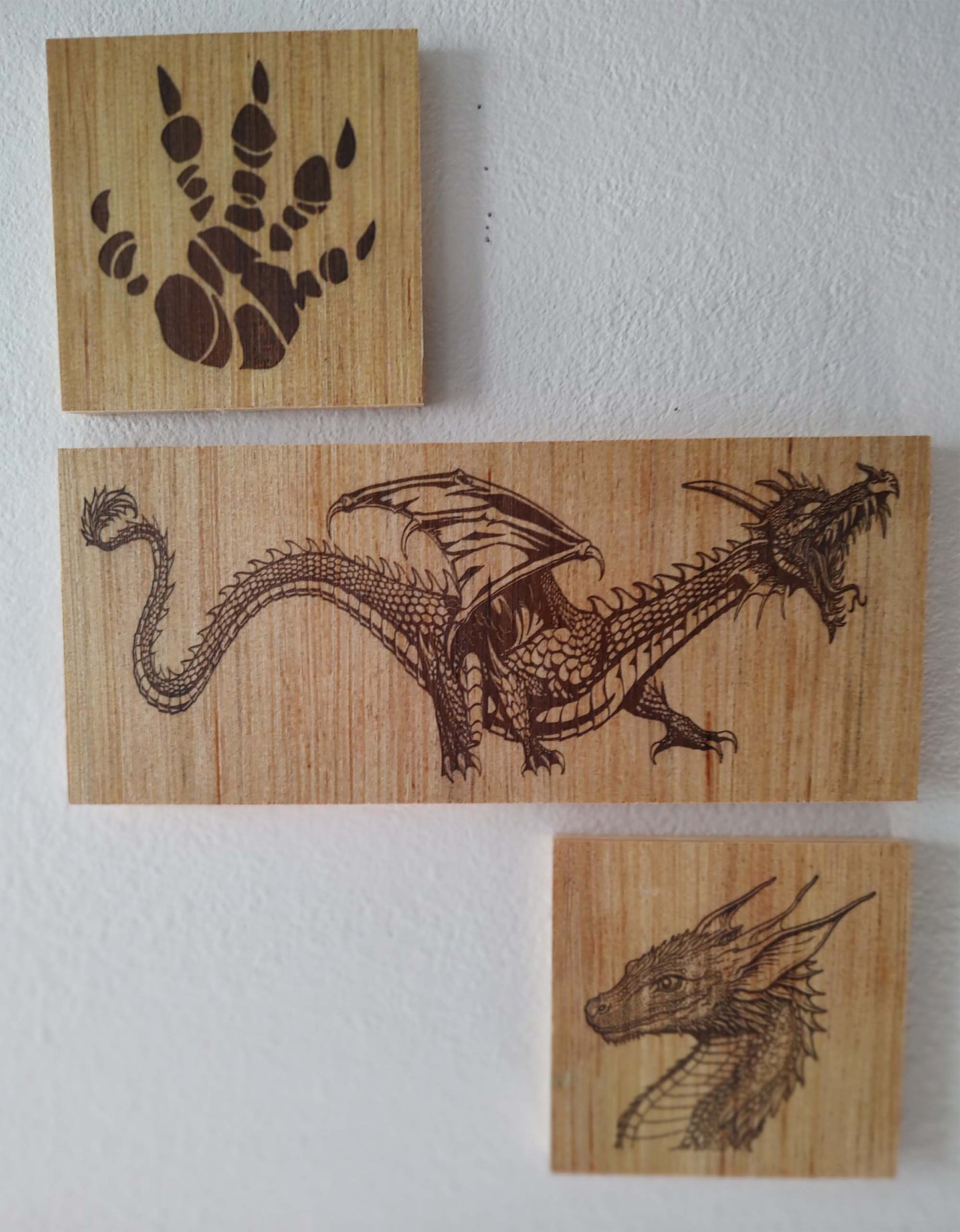 3 Piece "Dragon" Art Board Set - 2 x 1