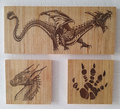 3 Piece "Dragon" Art Board Set - 2 x 1