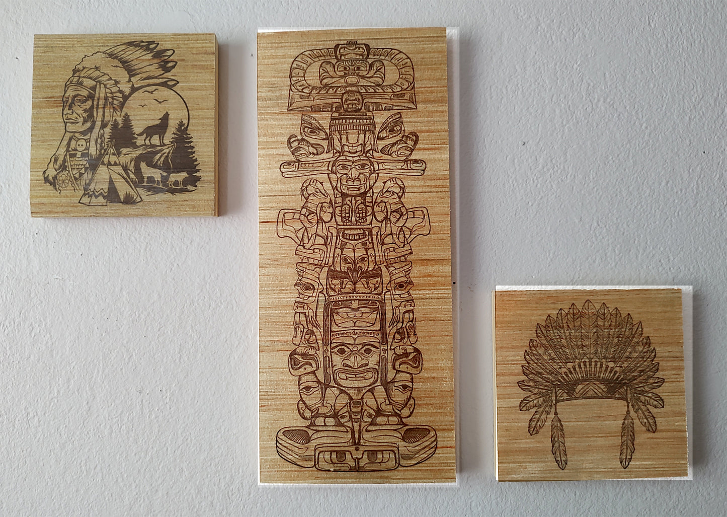 3 Piece "Native American" Art Board Set - 2 x 1