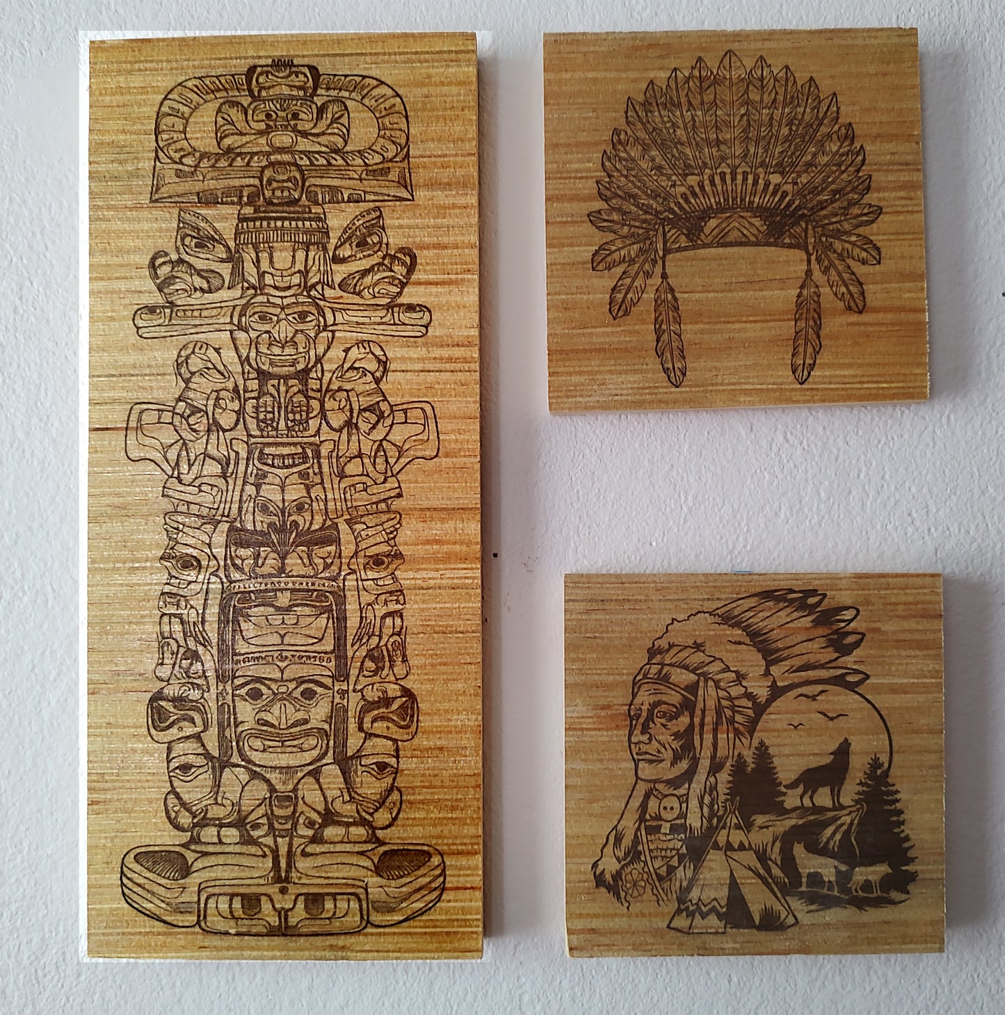 3 Piece "Native American" Art Board Set - 2 x 1