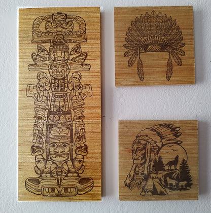 3 Piece "Native American" Art Board Set - 2 x 1