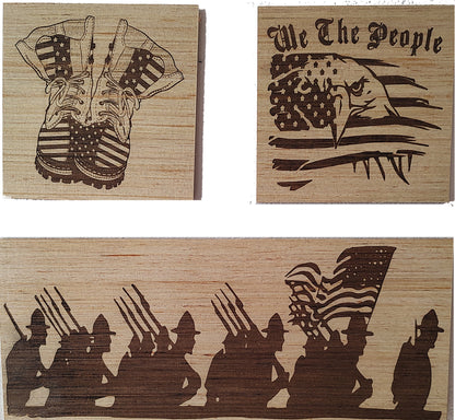 3 Piece "Patriotic" Art Board Set - 2 x 1