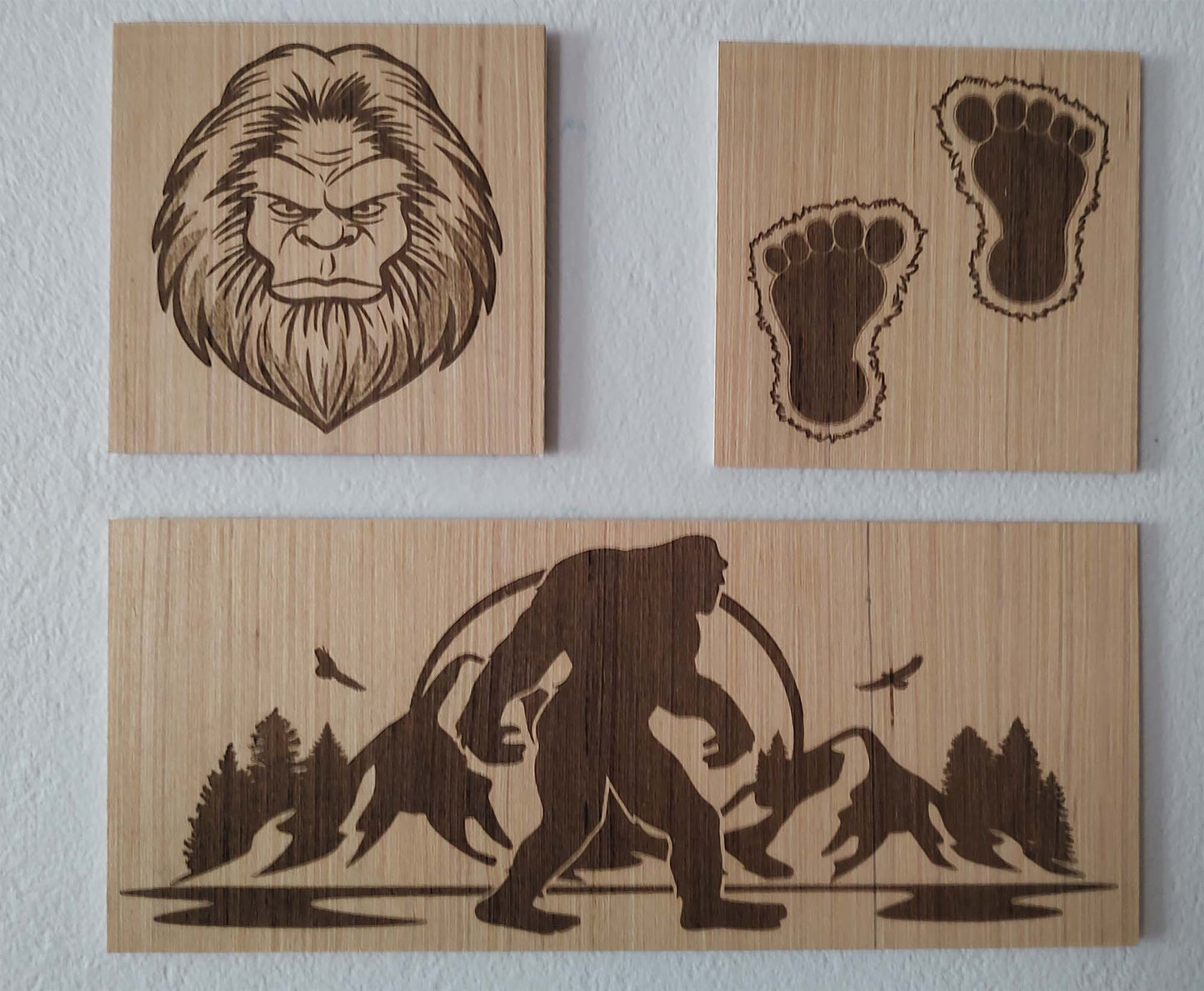 3 Piece "Sasquatch" Art Board Set - 2 x 1