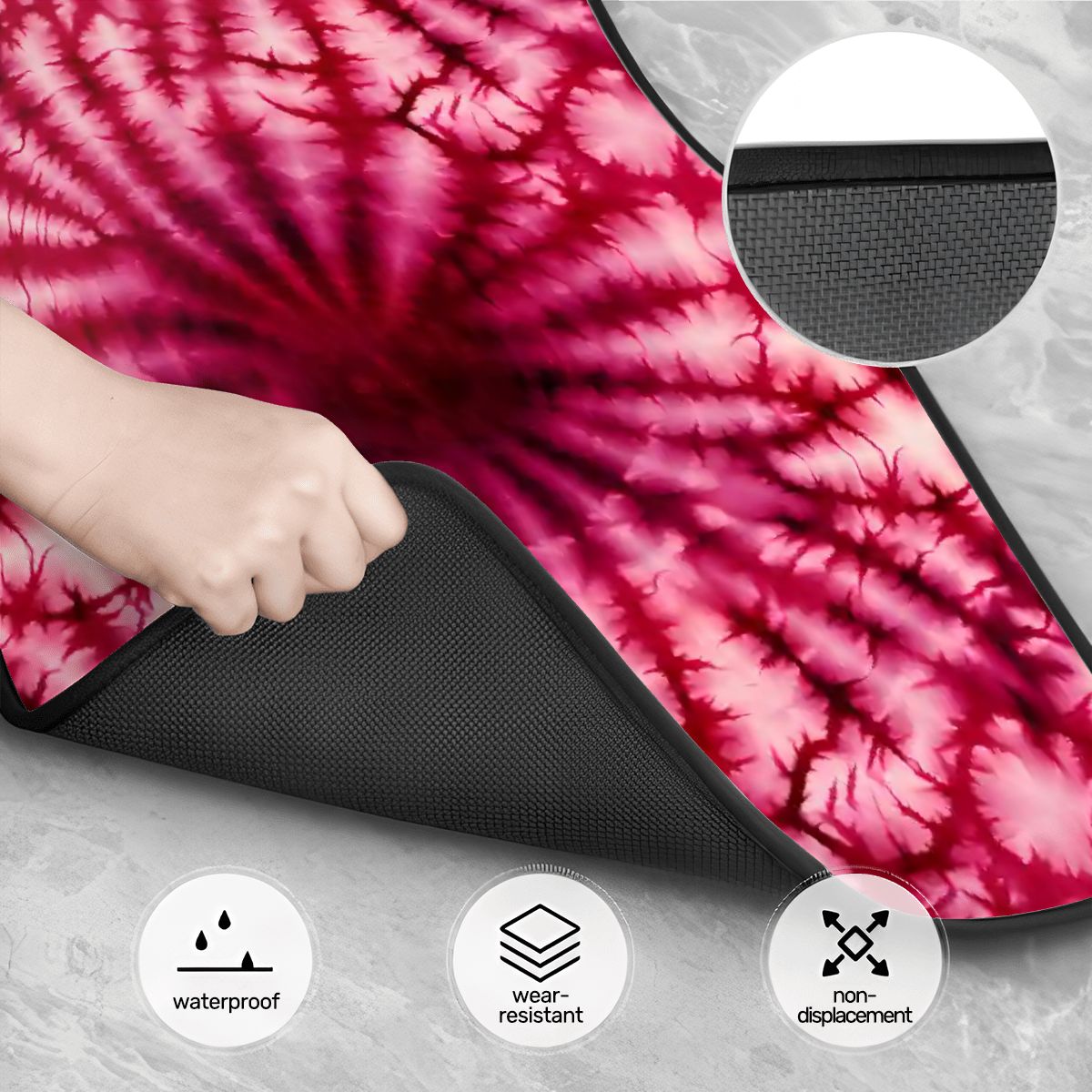 19 Tie Dye Designs, 4 Piece Auto Floor Mats