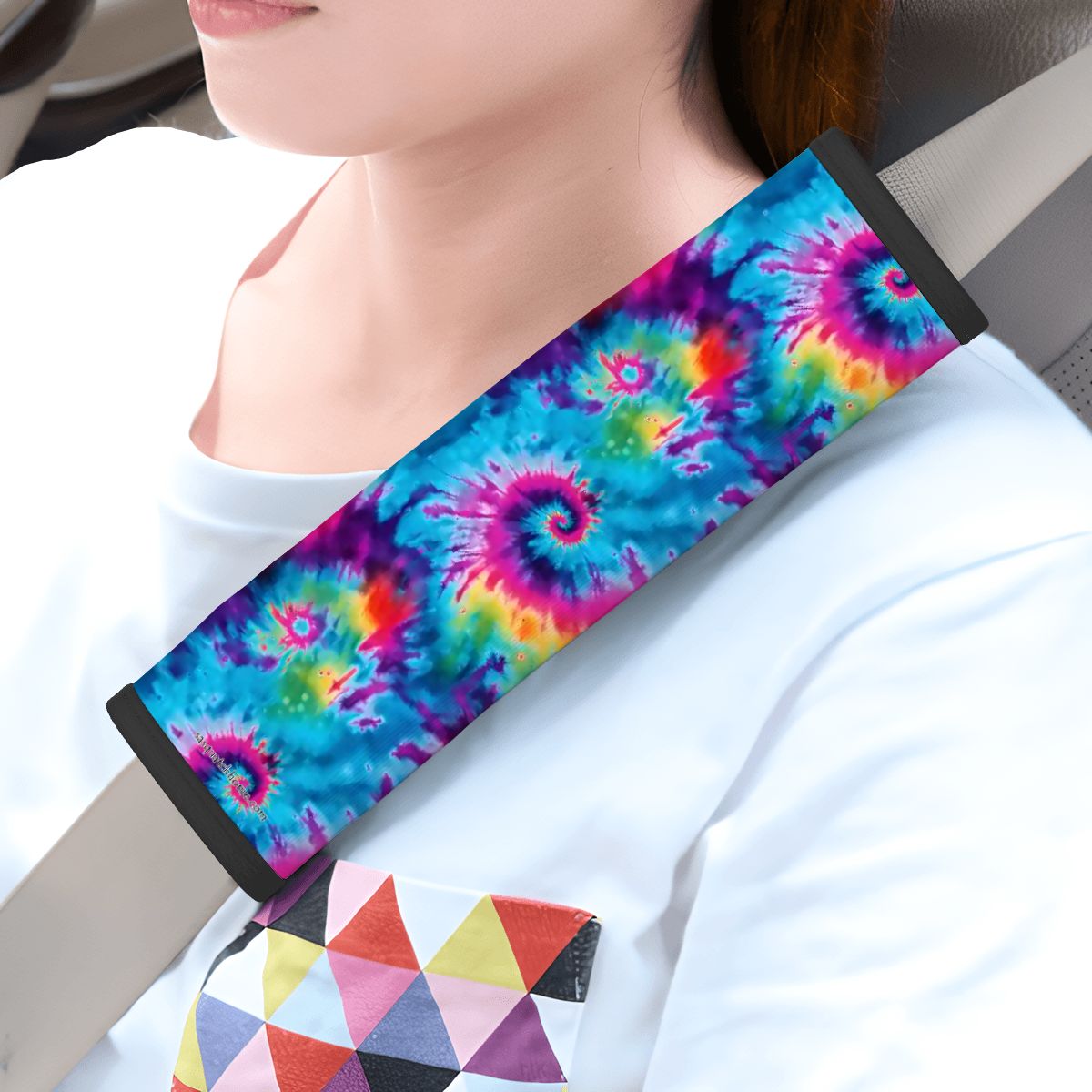 19 Tie Dye Designs, Seat Belt Cover Pad For Adults 2 Pcs