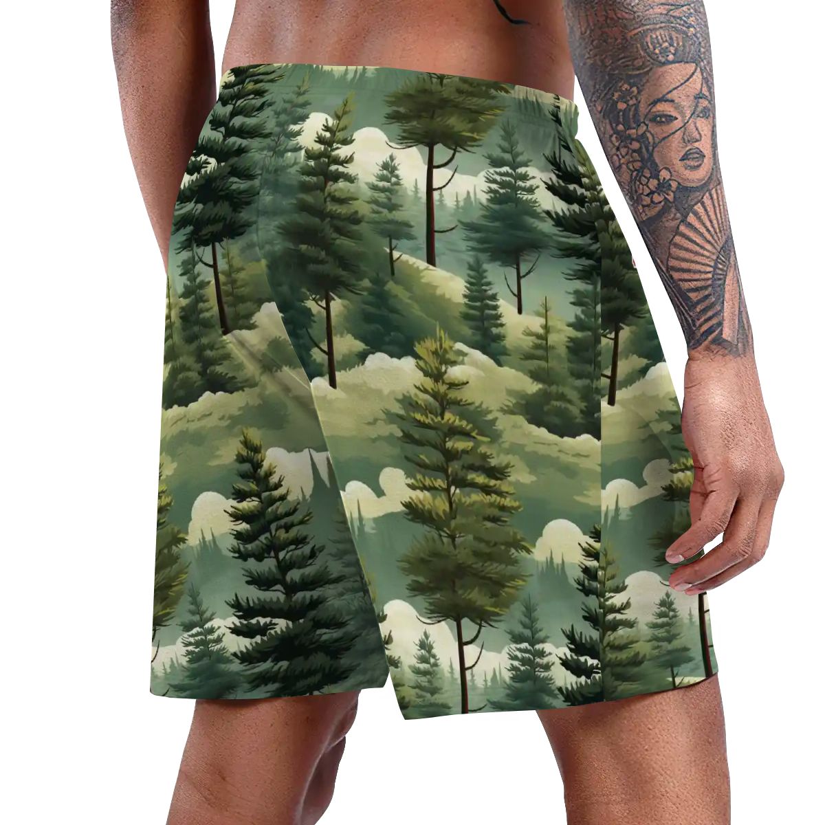 Bigfoot / Sasquatch "This guy is..", Men’s Polyester, pocketed, pajama Shorts