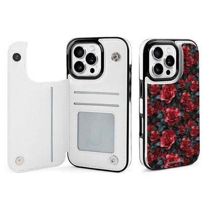 10 Beautiful Flower Designs, iPhone 16 Faux Leather Wallet Case